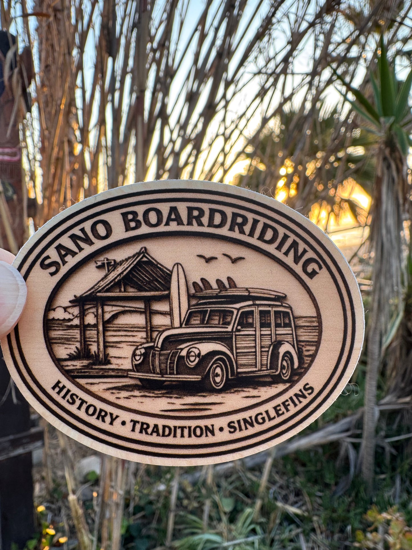 Vintage  SanO Die cut sticker
Size: 3″ × 2.3″